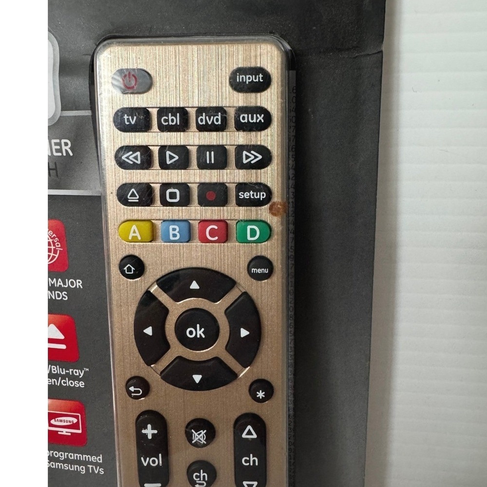 GE Pro Universal Remote Control 4-Device Brushed Gold 33710 Samsung Roku AppleTV - Picture 3 of 4